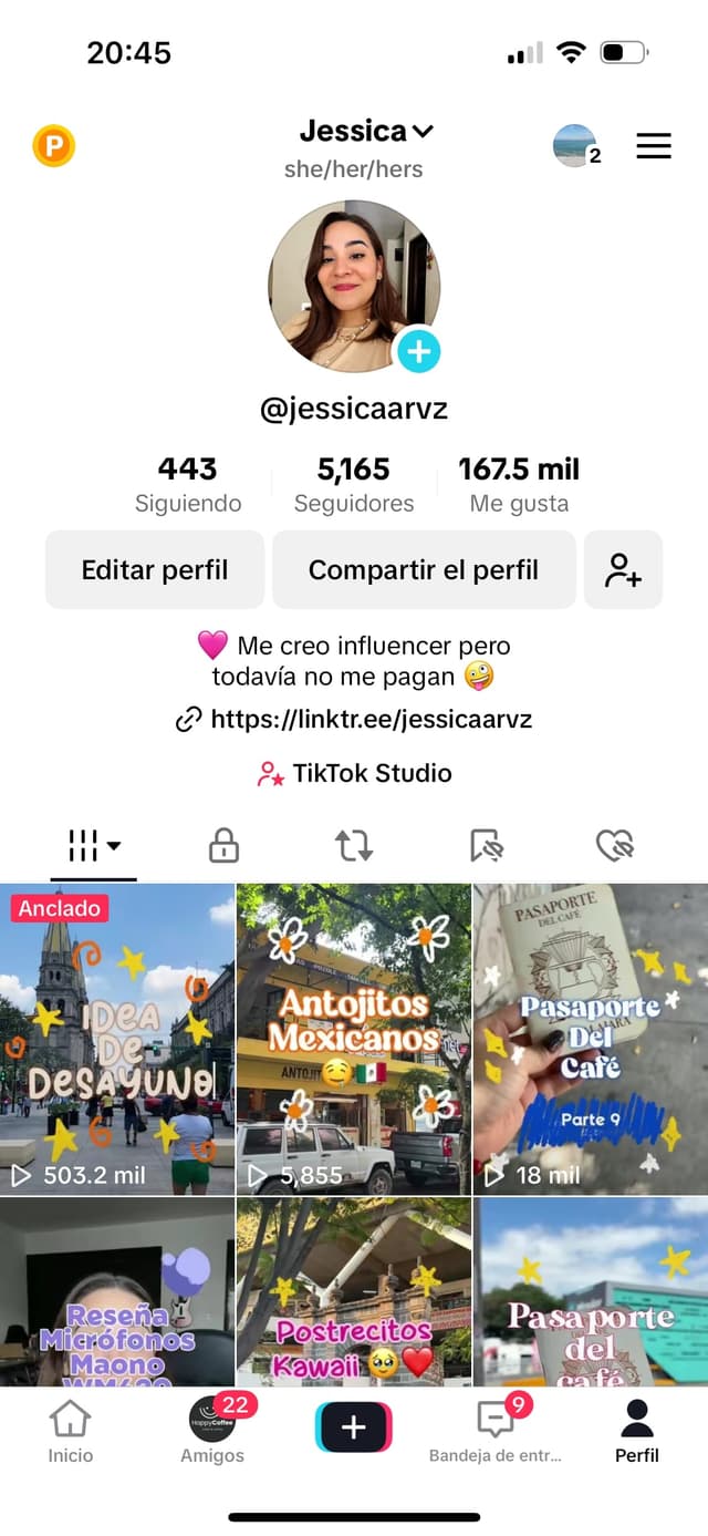 Perfil de TikTok